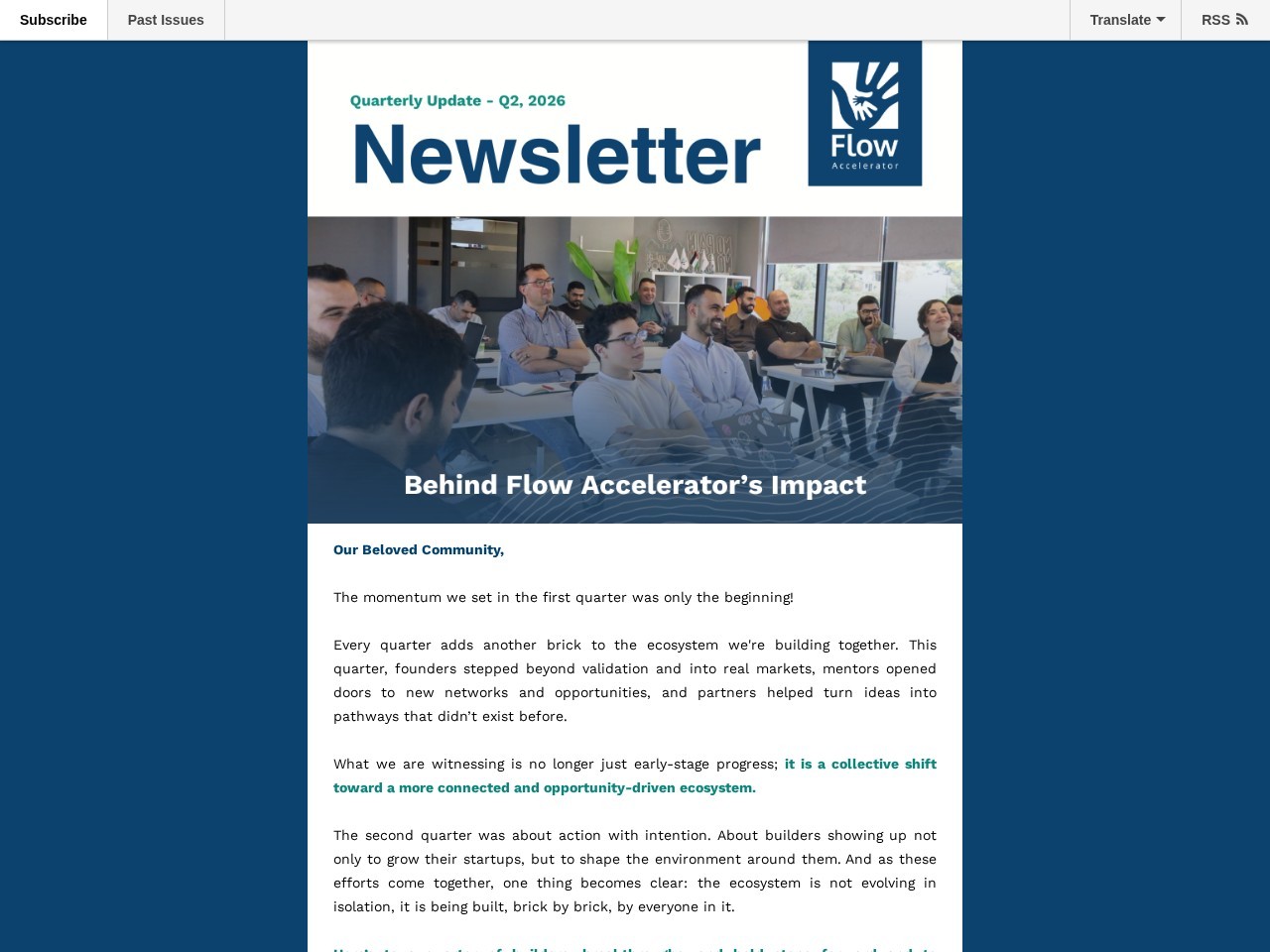 Our Building Blocks Q2 2026 | Behind Flow Accelerator’s Impact