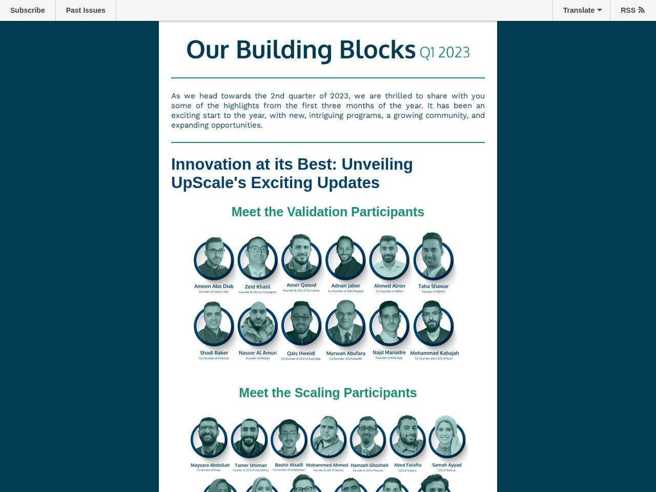 Making Great Strides in a New Start - Our Building Blocks Q1 2023